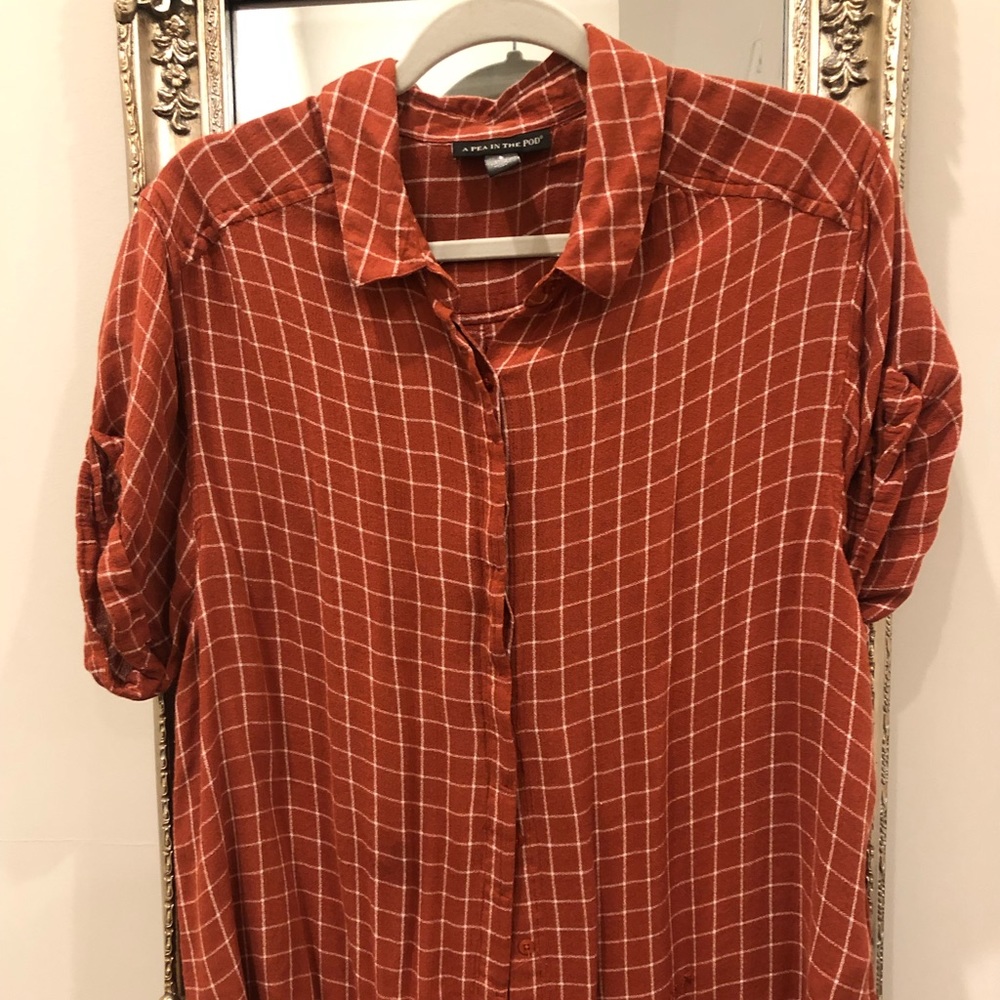 MATERNITY | A Pea in the Pod Burnt Orange Top